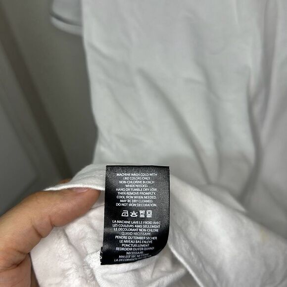 Black Pyramid Mens White Black Cotton Pyramid Print Pullover T Shirt Size Medium - Picture 8 of 8